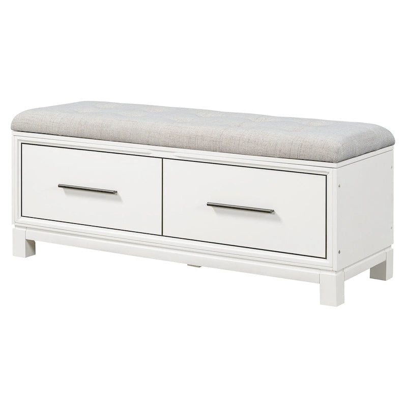Banc de rangement à chaussures avec couvercle relevable et coussin amovible – Expresso / Bleu marine / Naturel / Blanc – 1-2 places