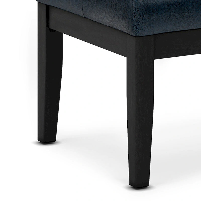 Banc-ottoman rectangulaire capitonné multicolore avec pieds en bois massif - 1 à 2 places
