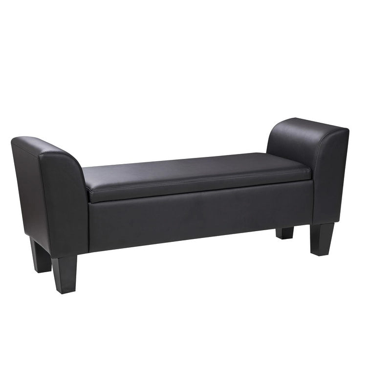 Banc de rangement capitonné multicolore à plateau relevable avec pieds en bois fuselés - 1-2 places