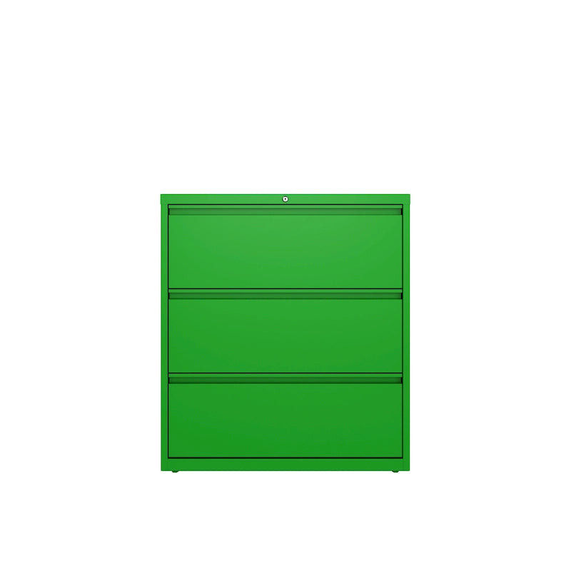 Classeur latéral à 3 tiroirs de 36 po de largeur, plusieurs couleurs, style commercial, usage de bureau