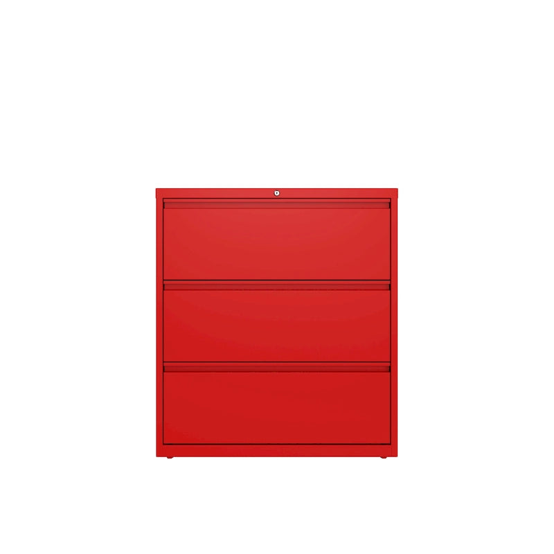 Classeur latéral à 3 tiroirs de 36 po de largeur, plusieurs couleurs, style commercial, usage de bureau