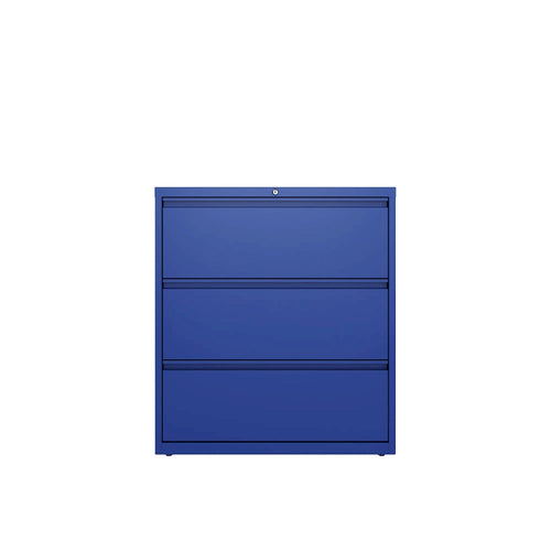 Classeur latéral à 3 tiroirs de 36 po de largeur, plusieurs couleurs, style commercial, usage de bureau