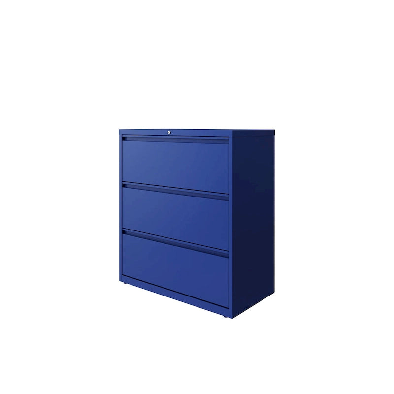 Classeur latéral à 3 tiroirs de 36 po de largeur, plusieurs couleurs, style commercial, usage de bureau
