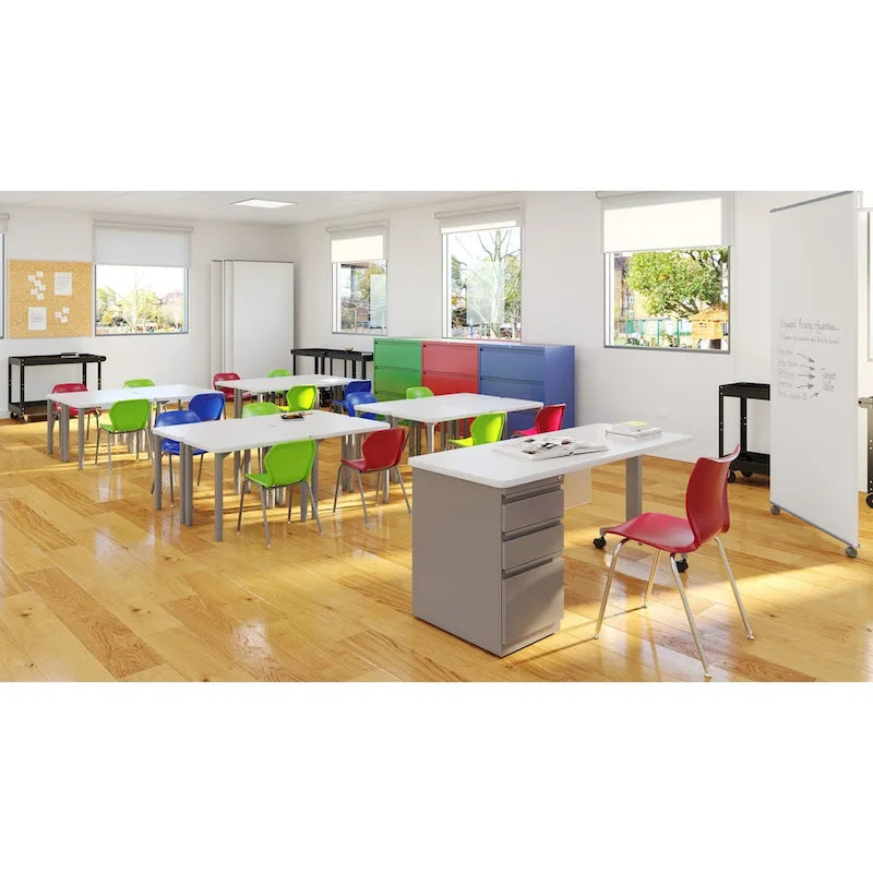 Classeur latéral à 3 tiroirs de 36 po de largeur, plusieurs couleurs, style commercial, usage de bureau