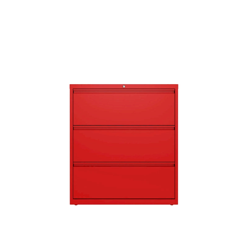 Classeur latéral à 3 tiroirs de 36 po de largeur, plusieurs couleurs, style commercial, usage de bureau