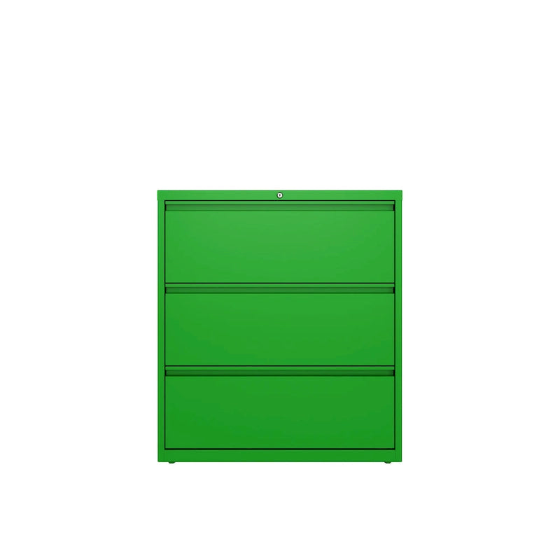 Classeur latéral à 3 tiroirs de 36 po de largeur, plusieurs couleurs, style commercial, usage de bureau