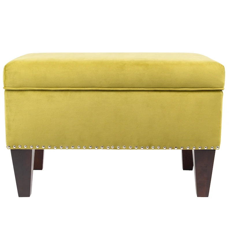 Banc de rangement rembourré multicolore avec cadre en bois - Pour 1 à 2 personnes