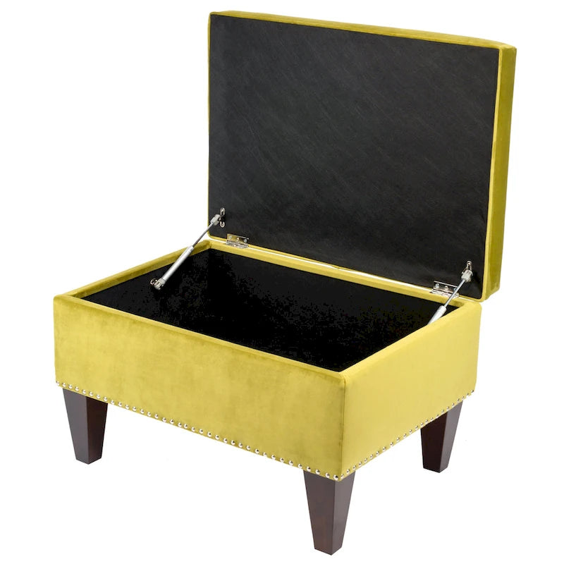 Banc de rangement rembourré multicolore avec cadre en bois - Pour 1 à 2 personnes