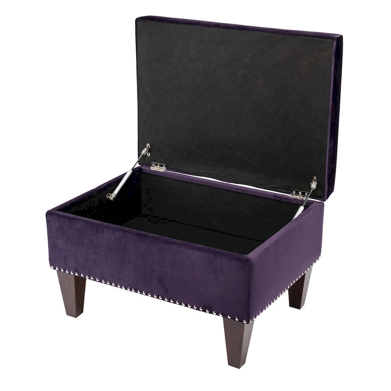 Banc de rangement rembourré multicolore avec cadre en bois - Pour 1 à 2 personnes
