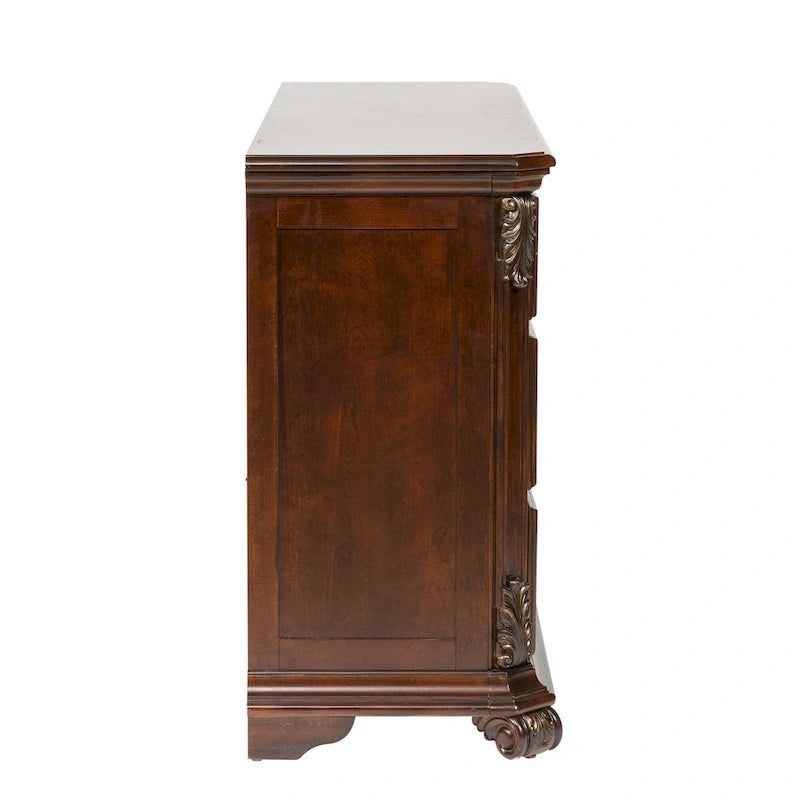 Commode 7 tiroirs Cognac avec miroir