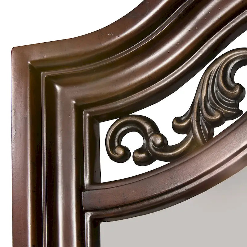 Commode 7 tiroirs Cognac avec miroir