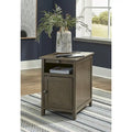 Table d'appoint de chevet de style shaker avec chargement USB anthracite/marron/blanc antique/vert sarcelle/noir