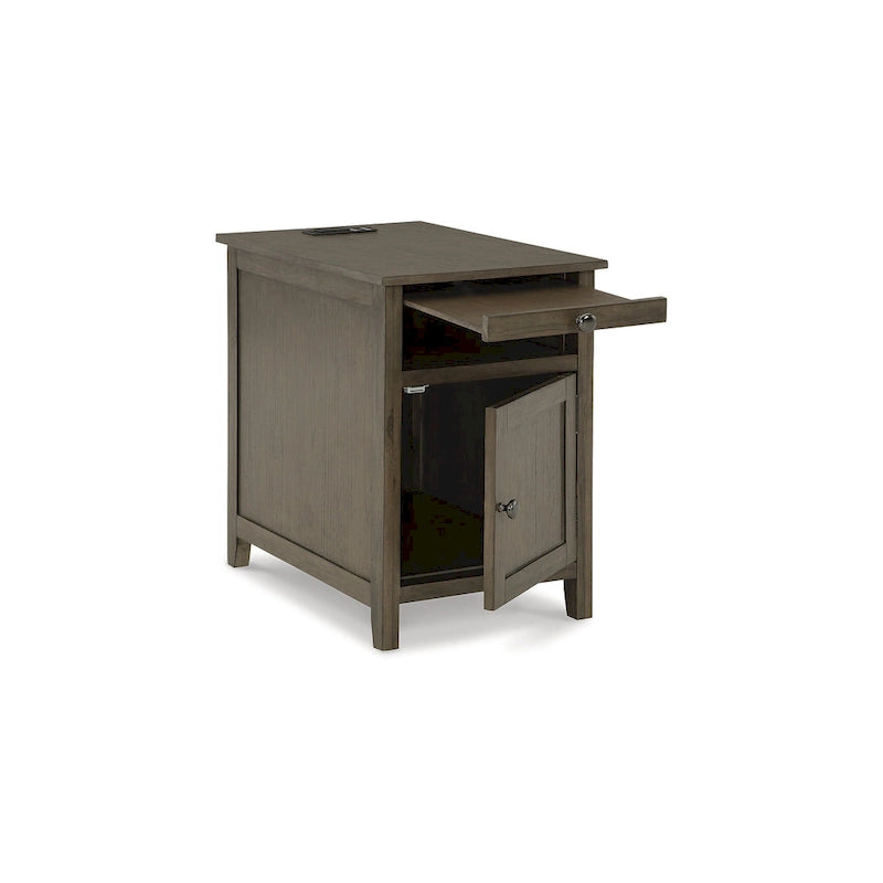 Table d'appoint de chevet de style shaker avec chargement USB anthracite/marron/blanc antique/vert sarcelle/noir
