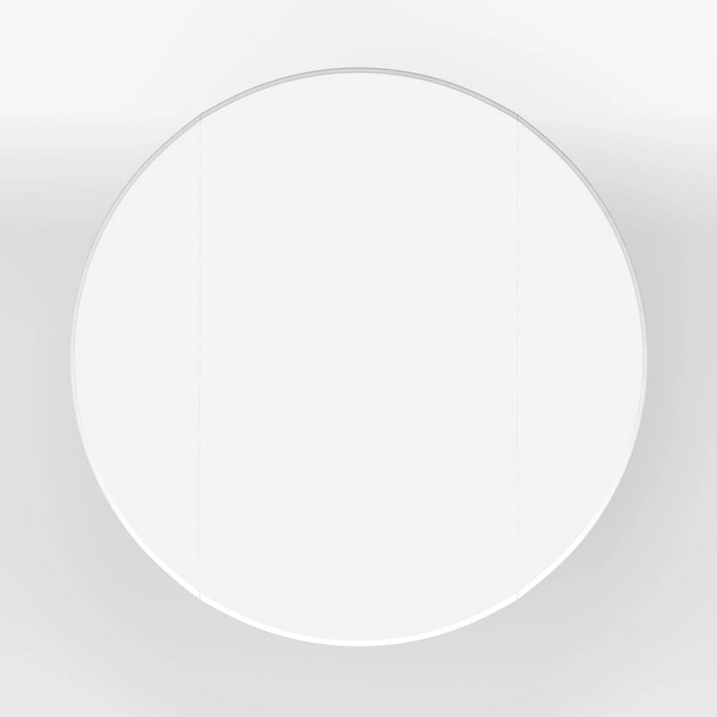 Table de salle à manger ronde à rallonges escamotables pour 4 personnes, coloris blanc/naturel, noir, noyer foncé ou blanc.