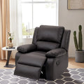 Fauteuil inclinable manuel à dossier inclinable en simili cuir/velours multicolore avec coussins à ressorts ensachés - 1 place