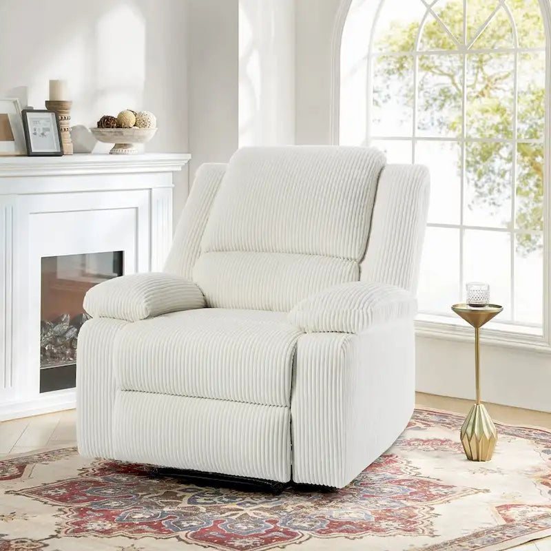 Fauteuil inclinable manuel à dossier inclinable en simili cuir/velours multicolore avec coussins à ressorts ensachés - 1 place