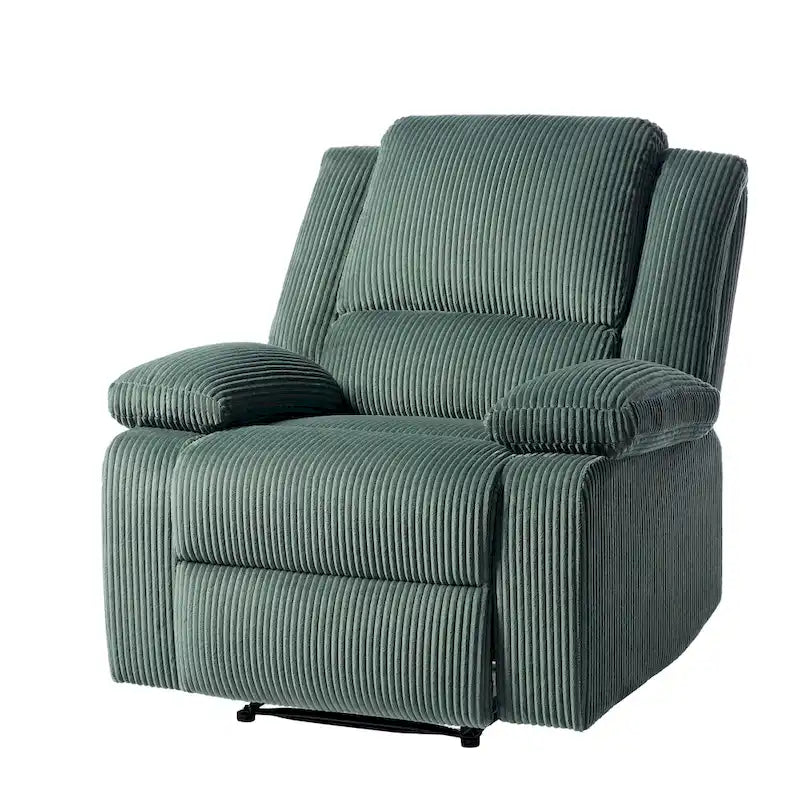 Fauteuil inclinable manuel à dossier inclinable en simili cuir/velours multicolore avec coussins à ressorts ensachés - 1 place
