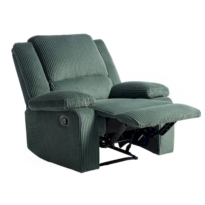 Fauteuil inclinable manuel à dossier inclinable en simili cuir/velours multicolore avec coussins à ressorts ensachés - 1 place