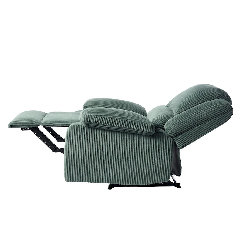 Fauteuil inclinable manuel à dossier inclinable en simili cuir/velours multicolore avec coussins à ressorts ensachés - 1 place