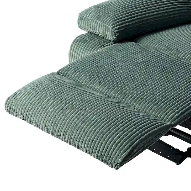 Fauteuil inclinable manuel à dossier inclinable en simili cuir/velours multicolore avec coussins à ressorts ensachés - 1 place