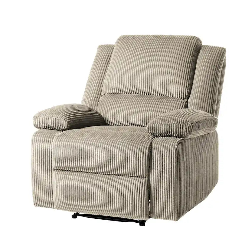 Fauteuil inclinable manuel à dossier inclinable en simili cuir/velours multicolore avec coussins à ressorts ensachés - 1 place