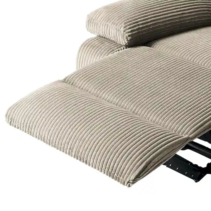 Fauteuil inclinable manuel à dossier inclinable en simili cuir/velours multicolore avec coussins à ressorts ensachés - 1 place
