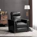 Fauteuil inclinable électrique en cuir véritable multicolore avec port USB et repose-pieds escamotable - 1 place