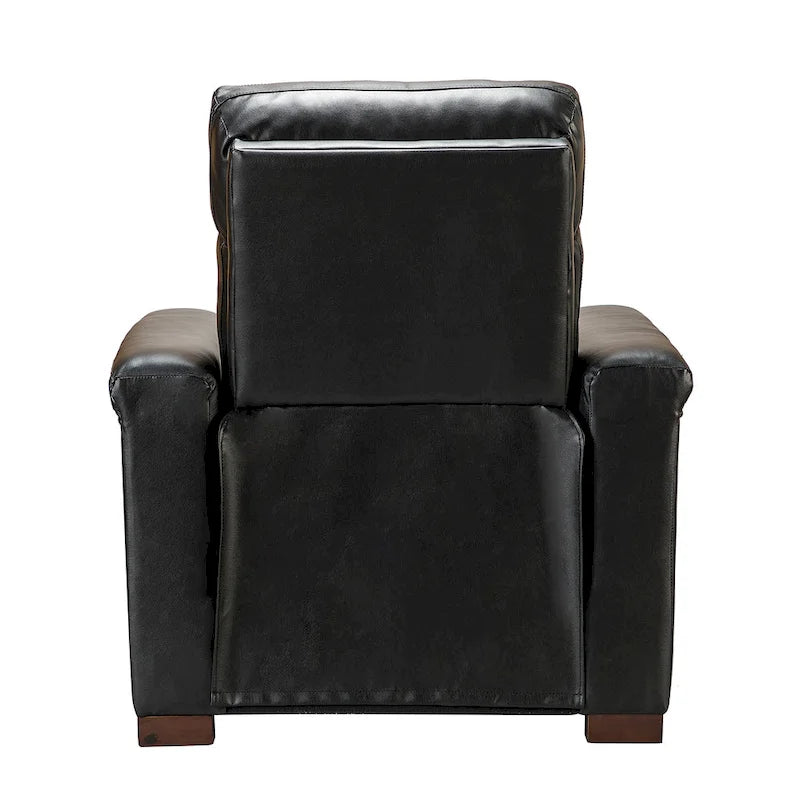 Fauteuil inclinable électrique en cuir véritable multicolore avec port USB et repose-pieds escamotable - 1 place