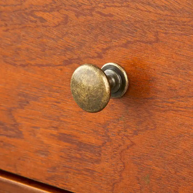 Table d'appoint mi-siècle blanc antique/noyer/rose poudré avec 1 tiroir et étagère surélevée