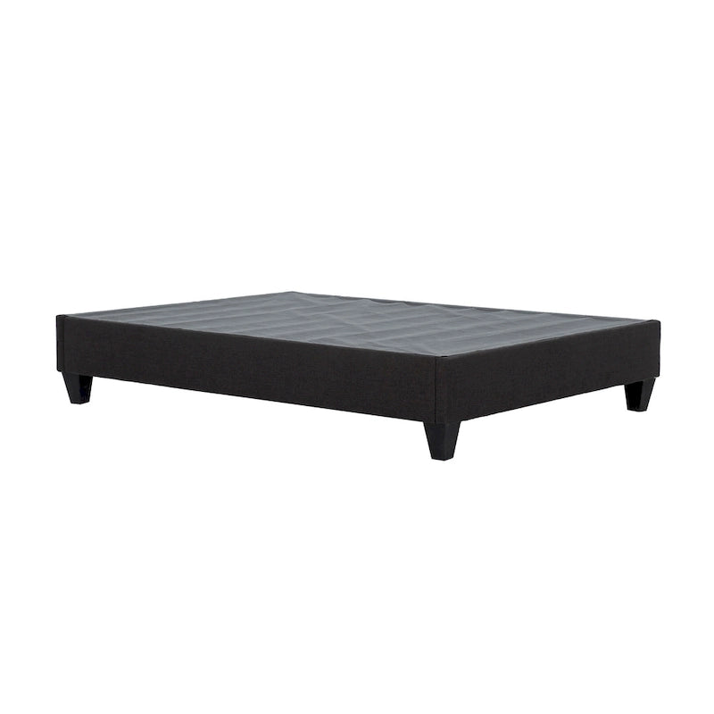 Cadre de lit plateforme rembourré gris foncé – Lit simple / Lit double / Grand lit / Très grand lit / Très grand lit californien / Lit simple XL