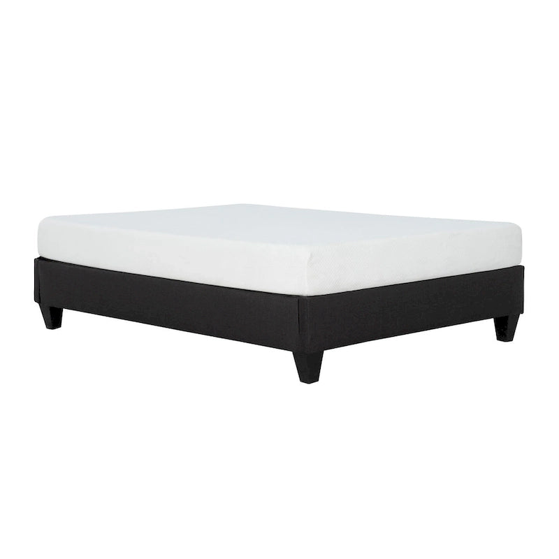 Cadre de lit plateforme rembourré gris foncé – Lit simple / Lit double / Grand lit / Très grand lit / Très grand lit californien / Lit simple XL