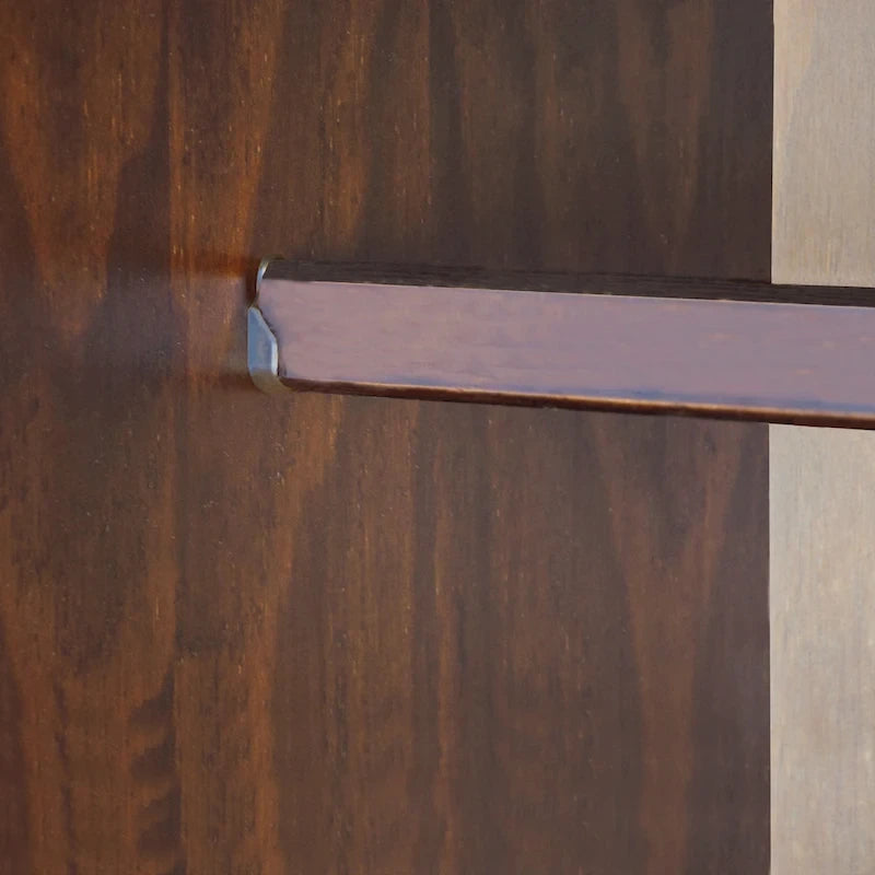 Armoire en bois massif avec 2 tiroirs et tringle à vêtements, pin miel / java / acajou / moka / blanc, style contemporain, 1 personne