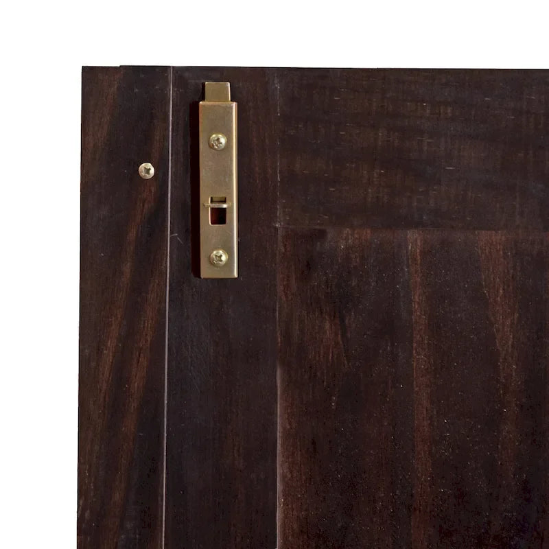 Armoire en bois massif avec 2 tiroirs et tringle à vêtements, pin miel / java / acajou / moka / blanc, style contemporain, 1 personne