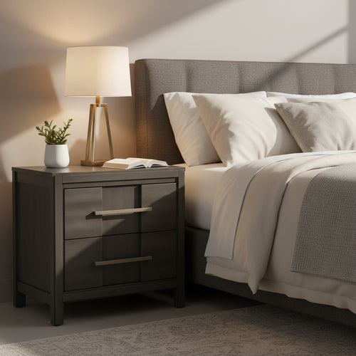 Tass Transitional Solid Wood 2-Drawer Nightstand by Furniture of America