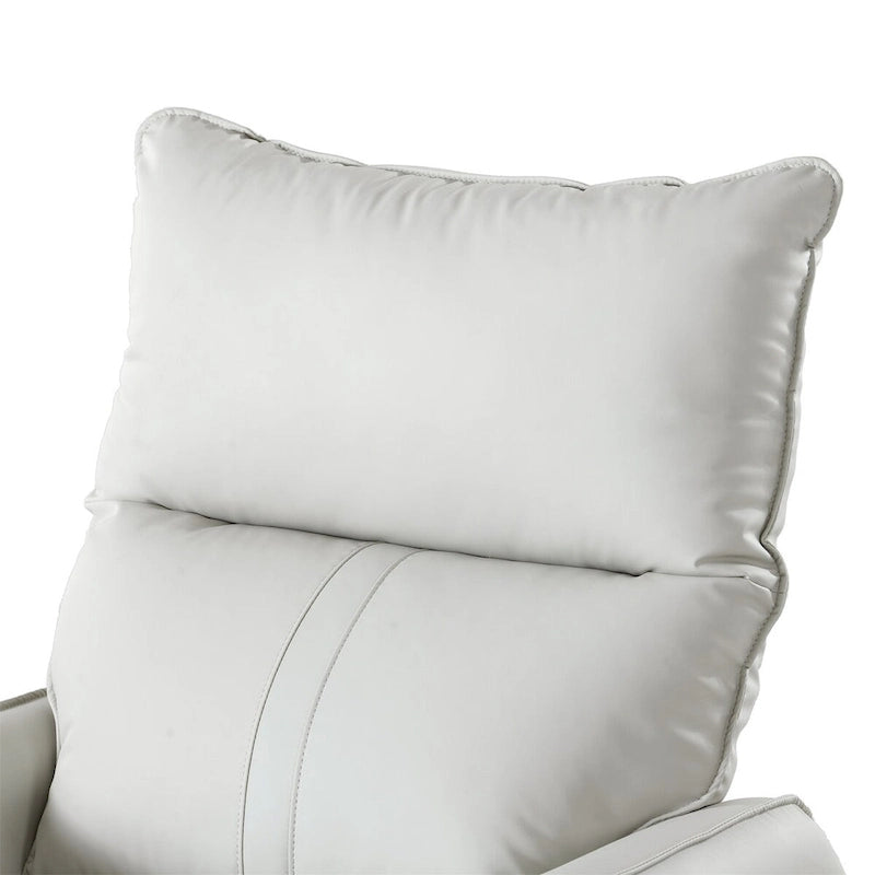 Fauteuil inclinable et pivotant électrique à 270° en similicuir marron/gris clair avec port USB - 1 place