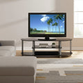 Meuble TV multimédia multicolore de 119 cm avec étagères de présentation – Convient aux téléviseurs de 32 à 42 po
