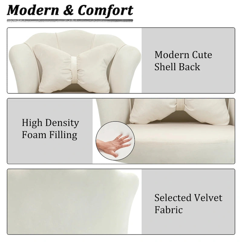 Fauteuil de bureau pivotant en velours rose / blanc / gris / noir avec coussin lombaire - 1 personne