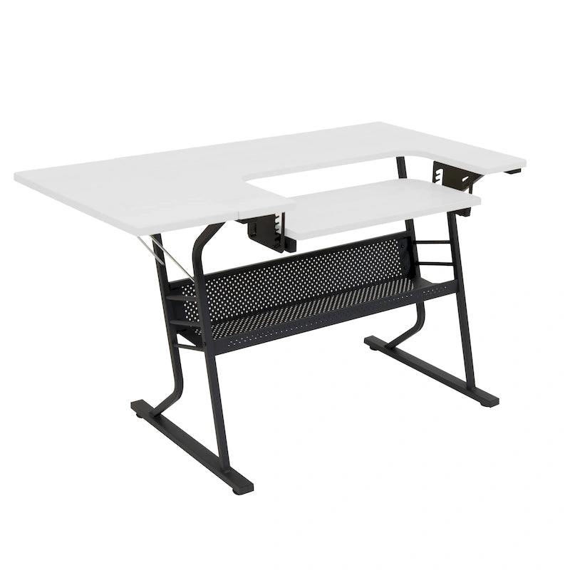 Cadre de lit double avec tête de lit de rangement et station de recharge, Noir, Style moderne, 1 personne