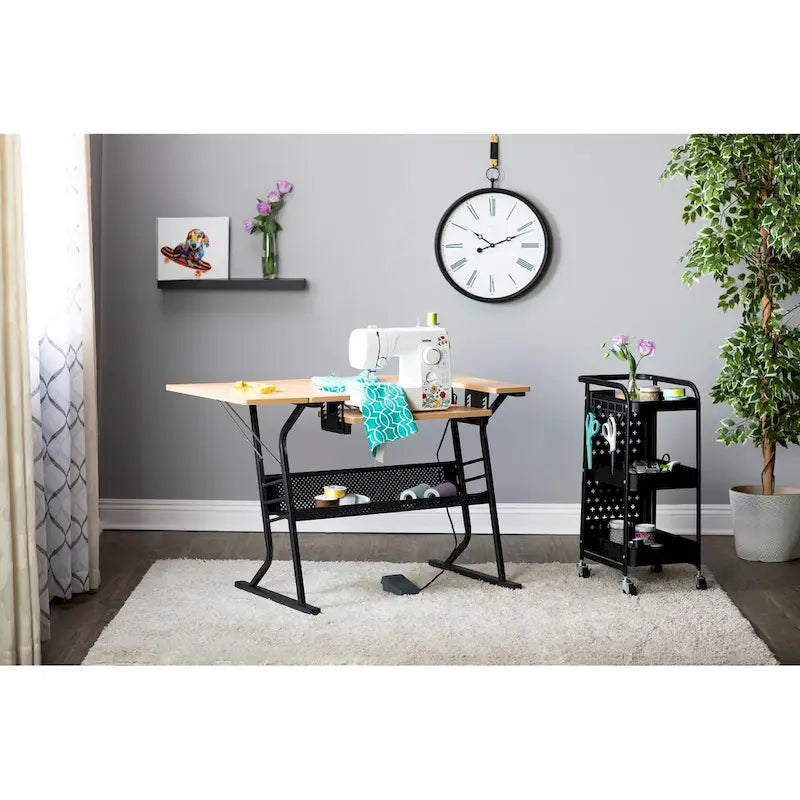 Cadre de lit double avec tête de lit de rangement et station de recharge, Noir, Style moderne, 1 personne