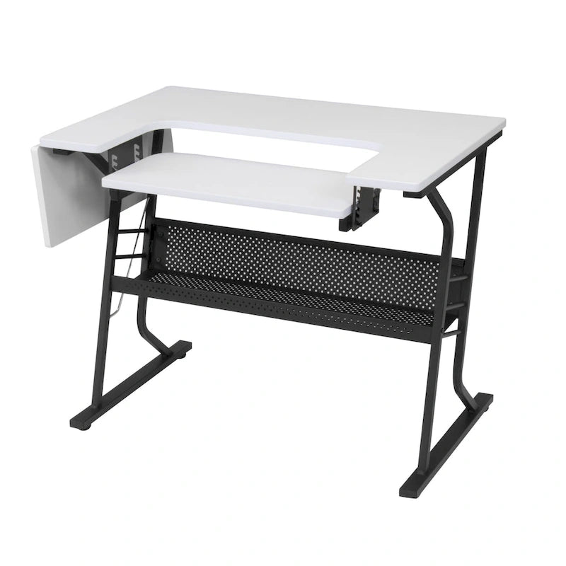 Cadre de lit double avec tête de lit de rangement et station de recharge, Noir, Style moderne, 1 personne