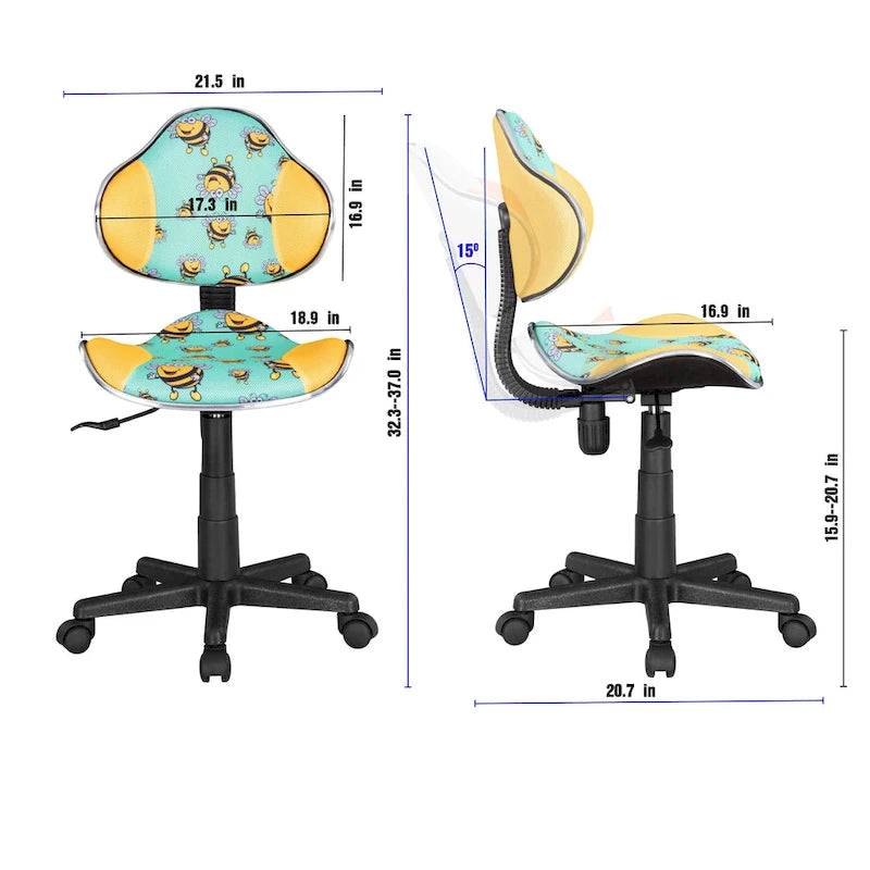 Chaise de bureau en maille à dossier bas avec soutien lombaire et pivotant à 360°, Rouge / Noir Bleu, Style ergonomique, 1 personne