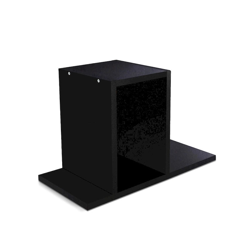 Organisateur de bureau en bois beige/blanc/marron/noir avec étagères réglables