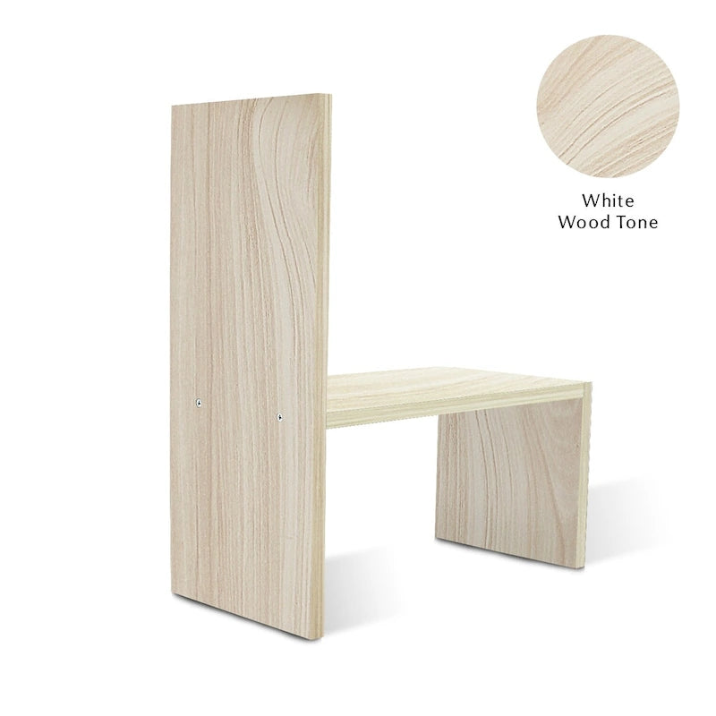 Organisateur de bureau en bois beige/blanc/marron/noir avec étagères réglables